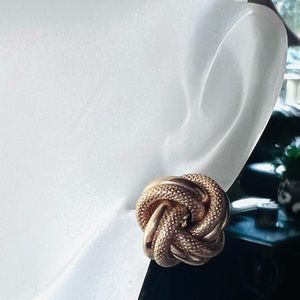 14k yellow imported from Italy knot earrings